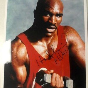 EVANDER "REAL DEAL" HOLYFIELD autographed 8x10 photo boxing no COA HOF